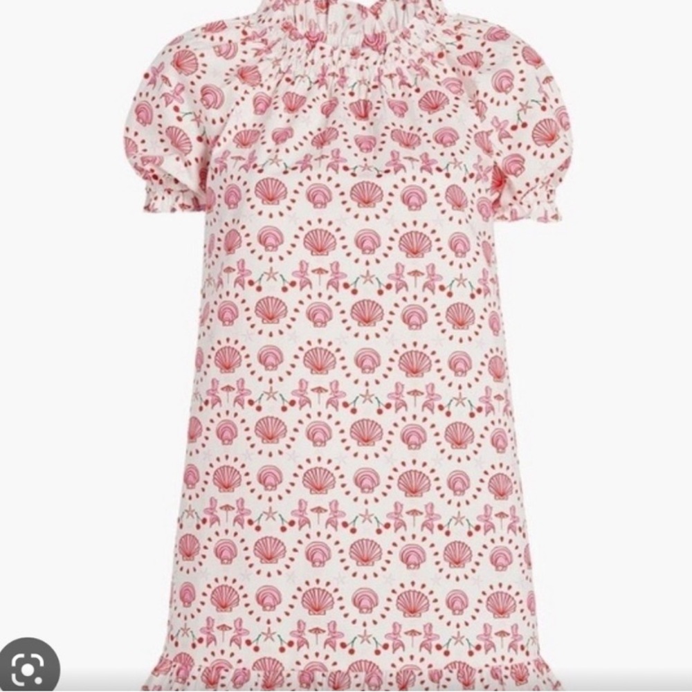 Hill House Home Katherine Mini Dress with Ruffles in Mermaid Size M
